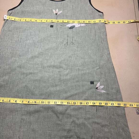 Play Alegre Womens Sleeveless Maxi Dress Size S Green Hand Painted Art To Wear - Picture 11 of 12